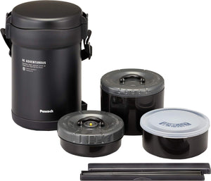 The - Peacock Japan 1.8L Matte Black Stainless Steel Lunch Jar Arl - 18 Bd Thermal Insulation