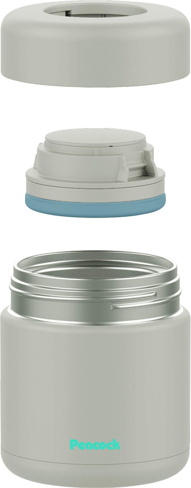 The - Peacock Peacock Food Jar 300Ml Stainless Steel Japan Sand Beige Lkd - 30 Ca