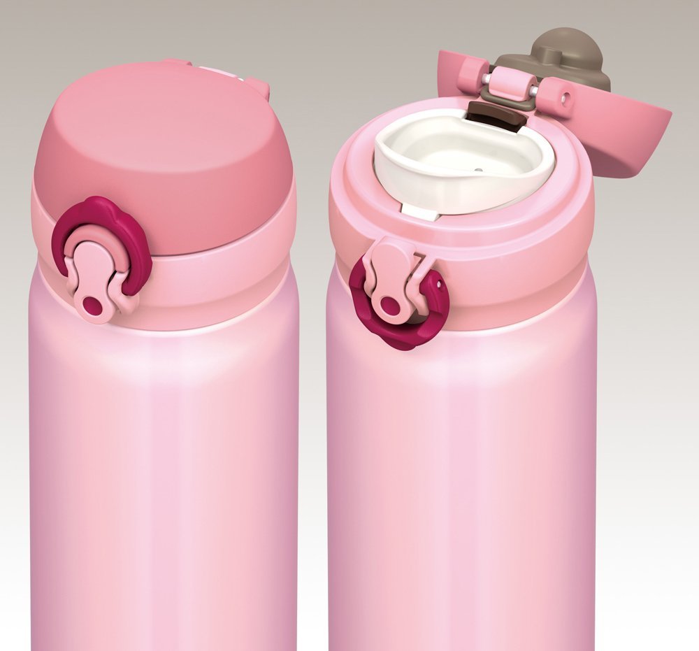 Thermos 0.35L Peach Mobile Mug - Vacuum Insulated One - Touch Open Type