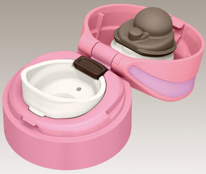 Thermos 0.35L Pink Water Bottle Vacuum Insulated Japan Mobile Mug One Touch Open Jns - 350P