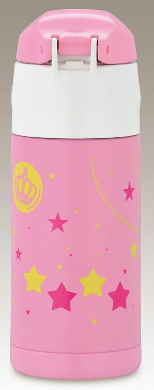 Thermos 0.36L Pink Vacuum Insulated Straw Bottle One - Touch Open Type Ffi - 400F