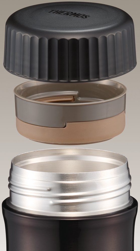 Thermos 0.38L Black Vacuum Insulated Food Container Jbi - 381 Bk