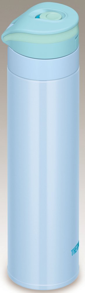 Thermos 0.45L Blue Water Bottle Vacuum Insulated Mobile Mug Japan One Touch Open Type Jns - 450Bl