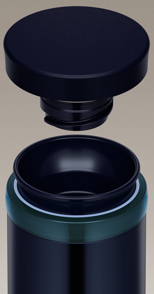 Thermos 0.5L Black Vacuum Insulated Water Bottle Mobile Mug Jno - 500 Bk (Made In Japan)