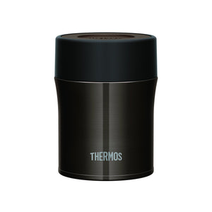 Thermos 0.5L Vacuum Insulated Food Container Black Jbm - 500 Bk Japan