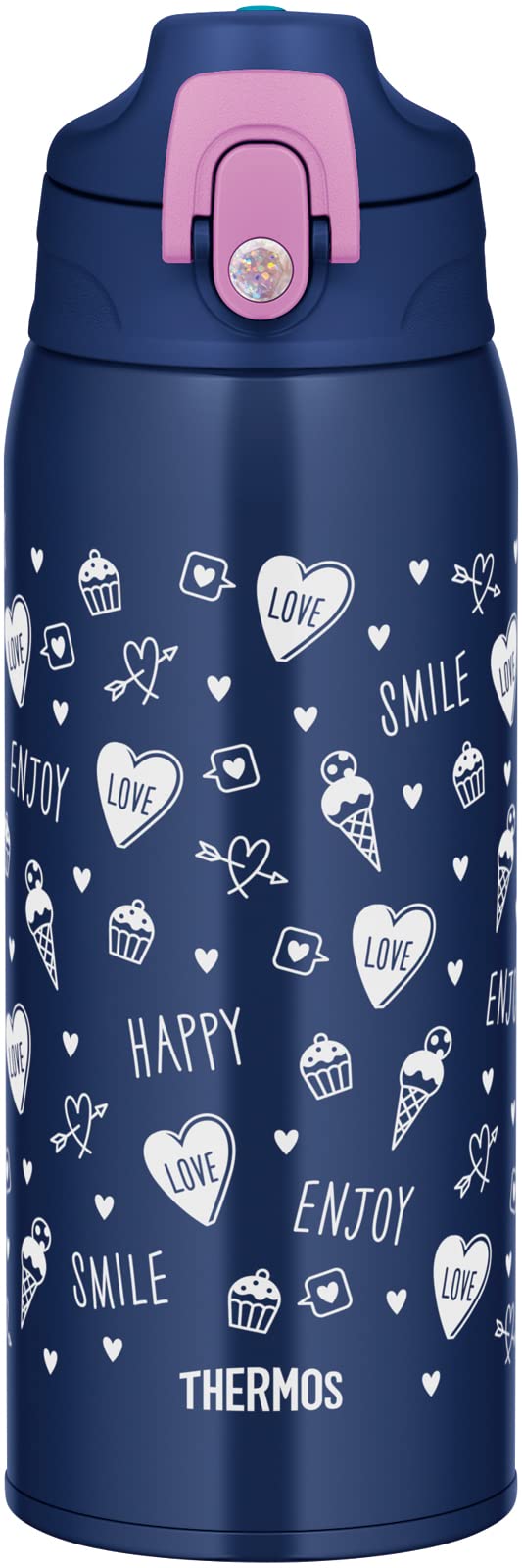 Thermos 0.8L Vacuum Insulated Water Bottle for Children in Navy Purple Fjj - 801Wf Nvpl