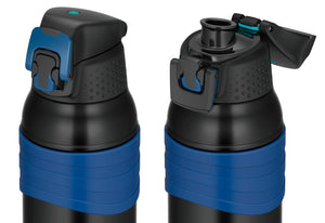 Thermos 1.0L Black Blue Vacuum Insulated Sports Bottle for Cold Storage - Fjc - 1000 Bk - Bl