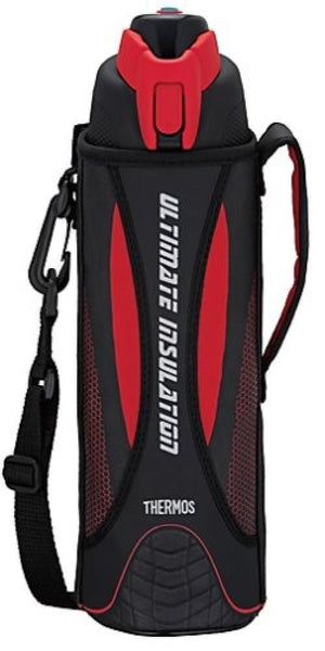 Thermos 1.0L Black Sports Bottle Vacuum Insulated - Feo - 1000F Bk Series