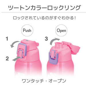 Thermos 1.0L Fht - 1000F P - Ch Pink Check Vacuum Insulated Sports Water Bottle