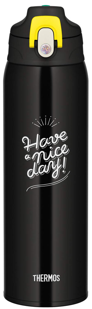 Thermos 1.0L Vacuum Insulated Black Water Bottle 2 - Way Check Model Fjj - 1000Wf