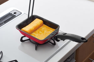 Thermos 15cm Red Durable Series Egg Frying Pan with Detachable Handle IH Compatible