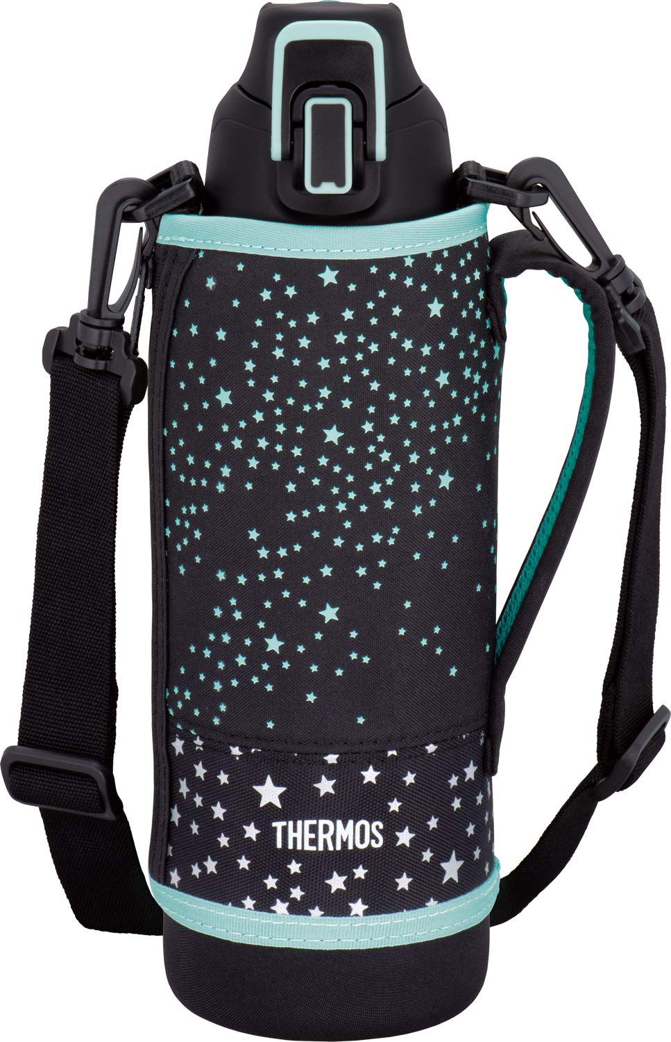 Thermos 1L Black Star Vacuum Insulated Sports Bottle for Cold Storage Fht - 1001F - Bkst
