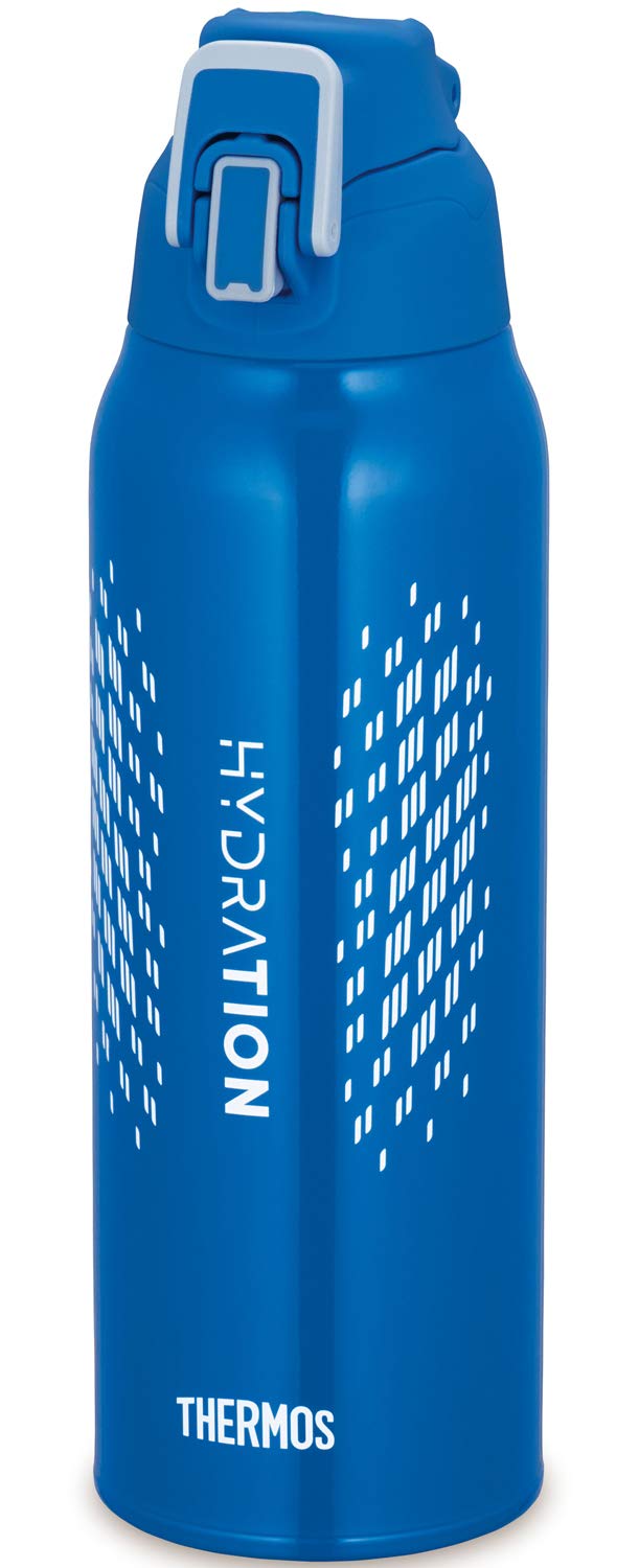 Thermos 1L Blue Silver Vacuum Insulated Sports Bottle for Cold Storage - Fht - 1001F Blsl
