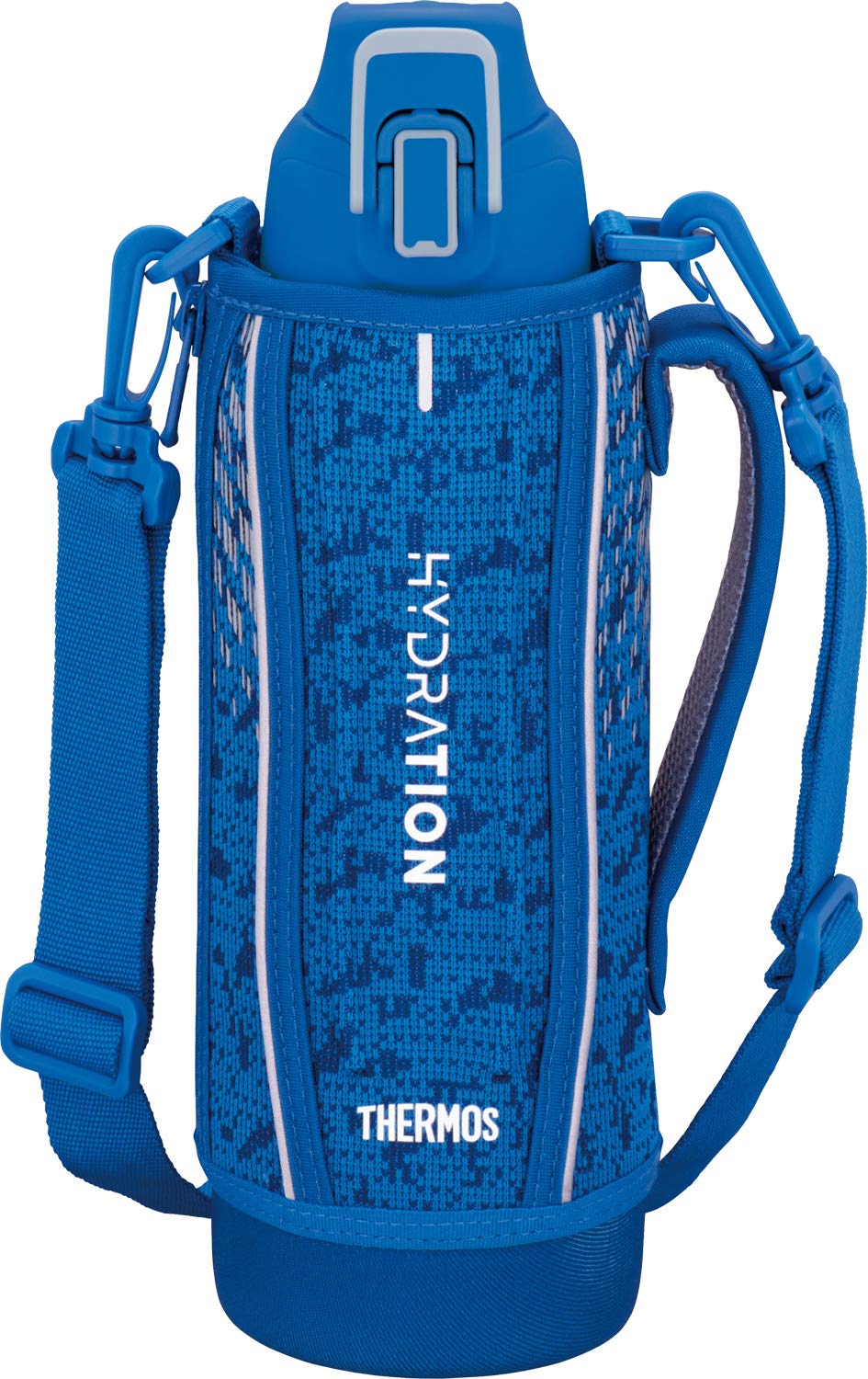 Thermos 1L Blue Silver Vacuum Insulated Sports Bottle for Cold Storage - Fht - 1001F Blsl