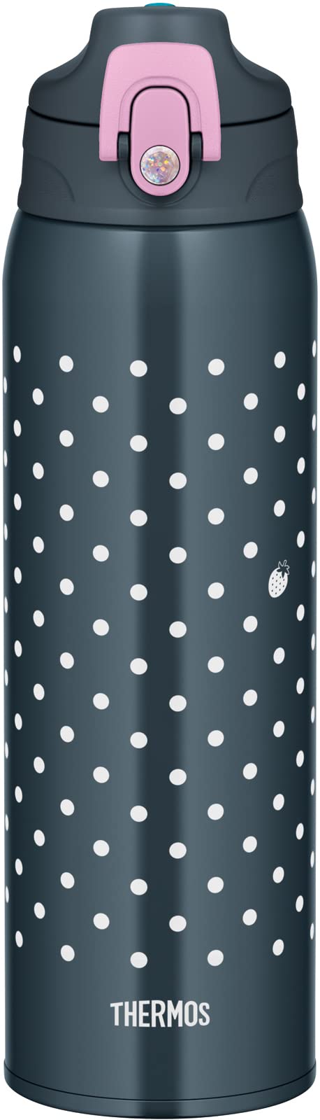 Thermos 1L Gray Pink Vacuum Insulated Water Bottle with Cup for Children School Use - Fjj - 1001Wf Gyp