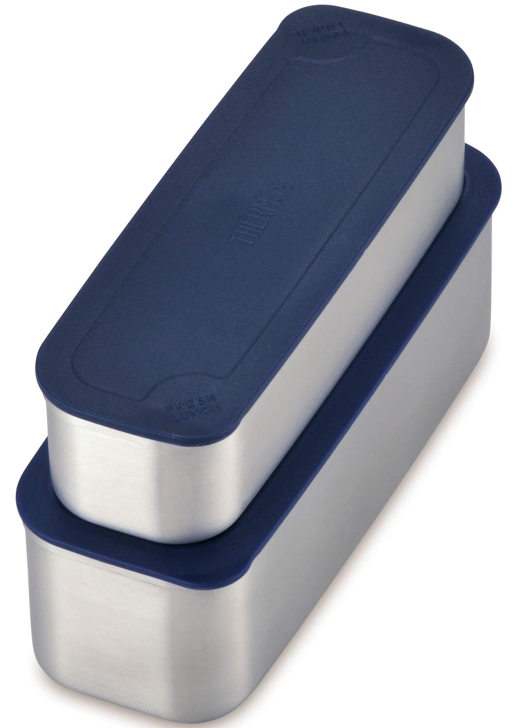 Thermos 2 - Tier Slim Lunch Box 635ml Navy Check - DSA - 604W NC