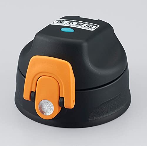 Thermos 2 - Way Bottle FJJ Cap Unit Replacement Parts with Lid and Seal Gasket Black Orange