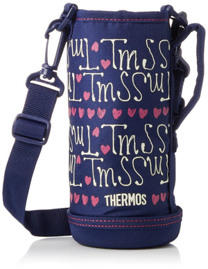 Thermos 2 - Way Bottle Replacement Parts with Handy Pouch in Navy Heart Design
