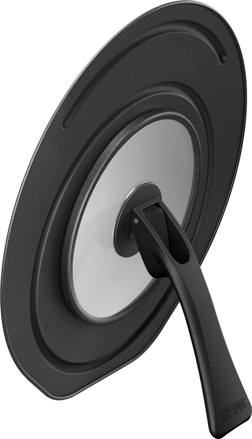 Thermos 20/24cm Compatible Black Frying Pan Lid with Stand - KLC - 001 BK