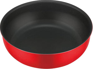 Thermos 24cm Durable Frying Pan with Removable Handle for Gas Stove - Bright Red