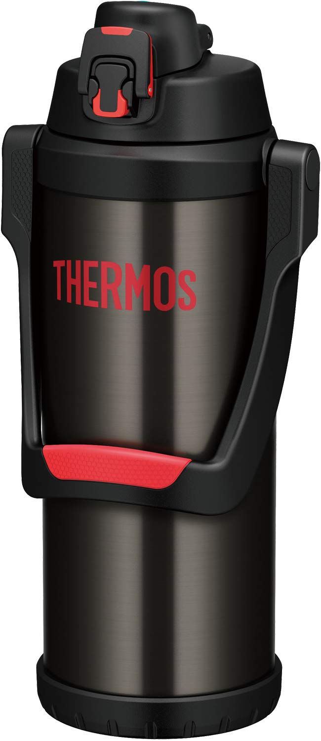 Thermos 2.5L Vacuum Insulated Black Red Sports Jug Ffv - 2500 Bkr Water Bottle