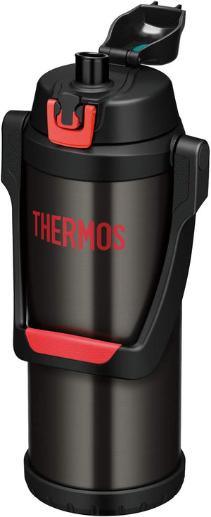 Thermos 2.5L Vacuum Insulated Black Red Sports Jug Ffv - 2500 Bkr Water Bottle