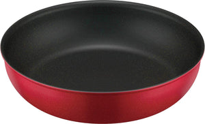 Thermos 26cm Red Frying Pan with Detachable Handle Induction Compatible