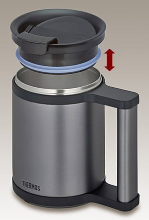 Thermos 280ml Black Vacuum Insulated Mug JCP - 280C - Compact and Portable