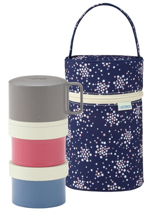 Thermos 3 - Tier Fresh Lunch Box Bottle 580ml Navy - DJL - 580 NVY
