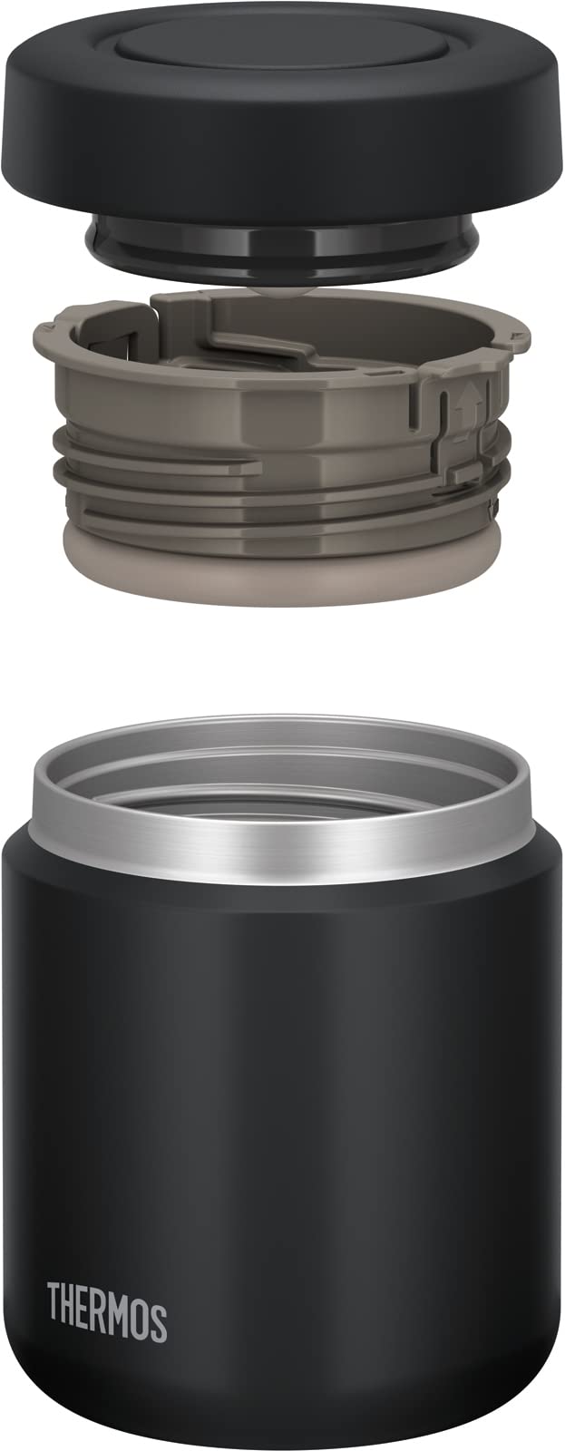 Thermos 300ml Vacuum Insulated Soup Jar Easy Clean Hot/Cold Food JBR - 301 Black