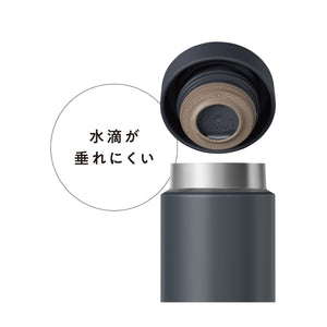 Thermos 350Ml Vacuum Insulated Stainless Steel Water Bottle Portable Easy Cleaning Screw Closure - Dark Gray Jon - 350 Dgy