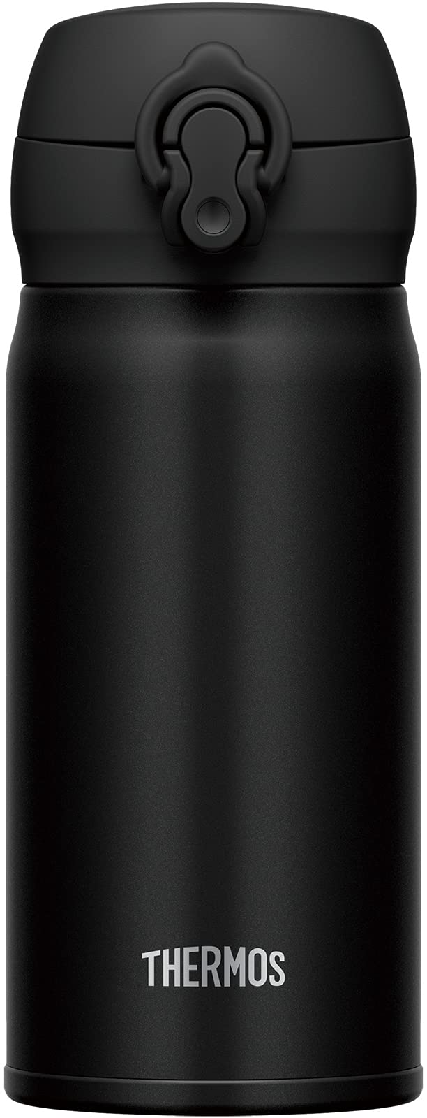 Thermos 350ml Vacuum Insulated Water Bottle Deep Black Mobile Mug - JNL - 355 DPBK