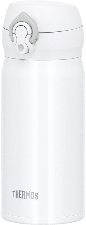 Thermos 350ml Vacuum Insulated Water Bottle Mobile Mug in White Gray JNL - 355 WHGY