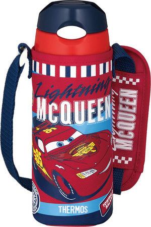 Thermos 400ml Vacuum Insulated Straw Bottle Cars Navy Red Cold Storage - FHL - 402FDS NV - R