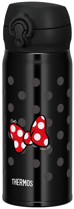 Thermos 400Ml Vacuum Insulated Water Bottle Mobile Mug Japan Ribbon Black Jnl - 403Ds R - Bk