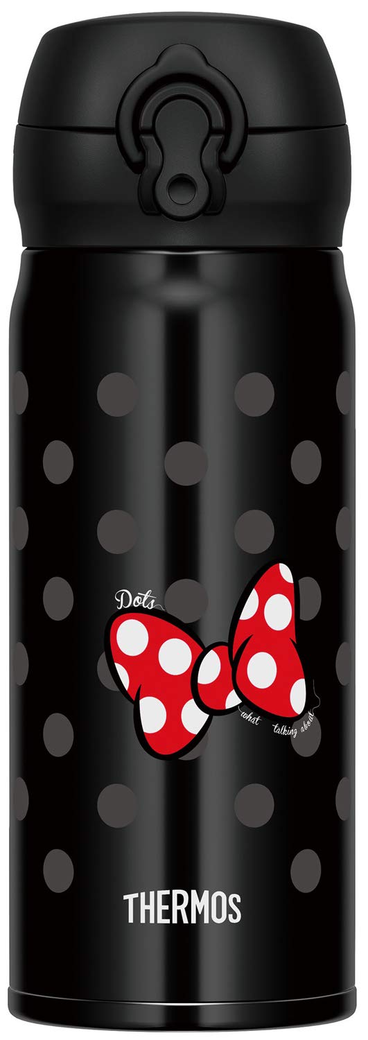 Thermos 400Ml Vacuum Insulated Water Bottle Mobile Mug Japan Ribbon Black Jnl - 403Ds R - Bk