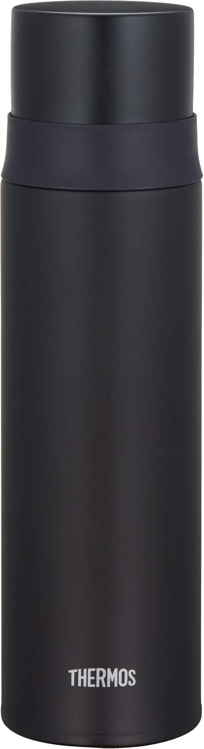 Thermos 500ml Matte Black Slim Stainless Steel Water Bottle FFM - 501