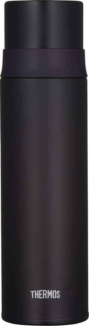 Thermos 500ml Matte Black Slim Stainless Steel Water Bottle FFM - 501