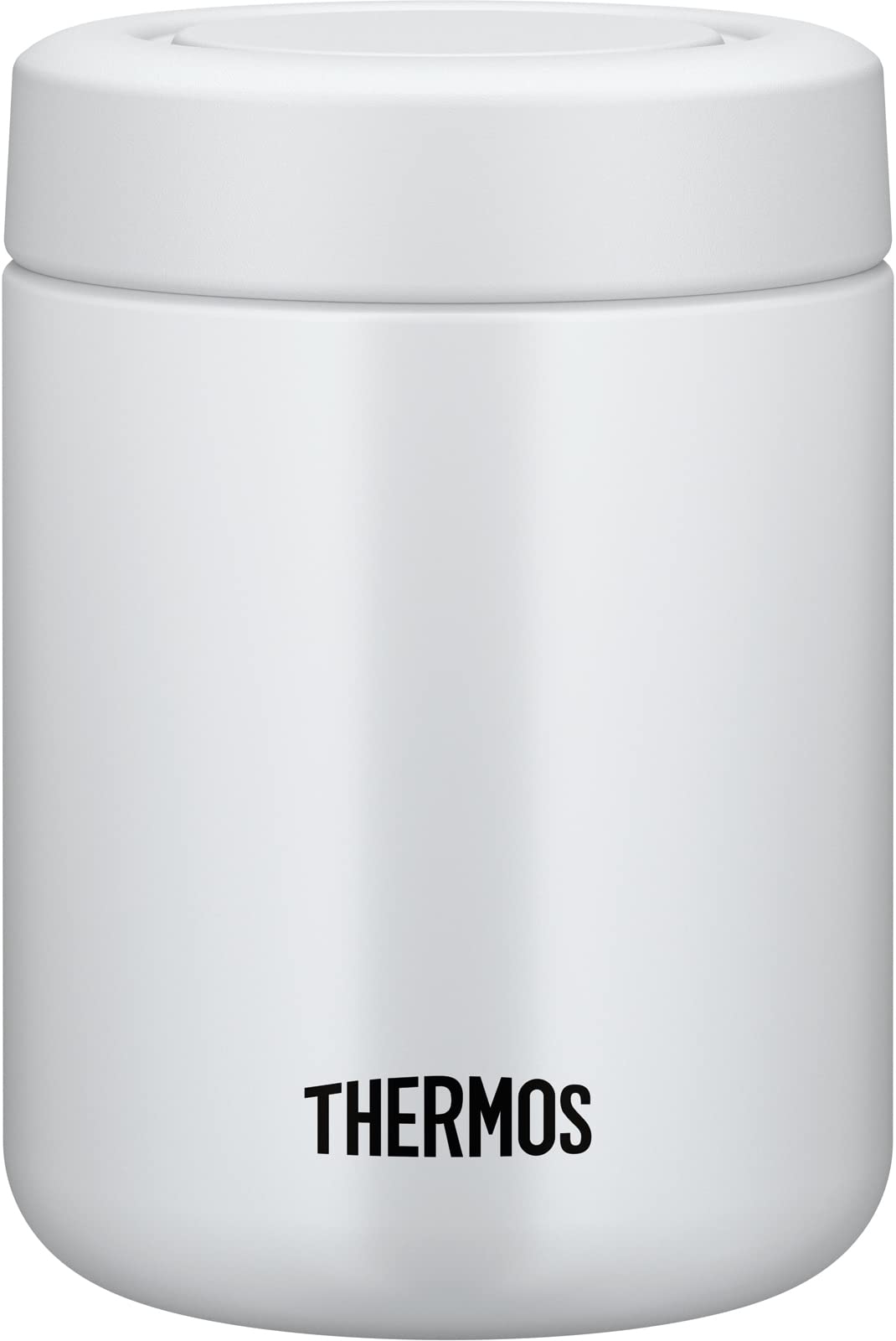 Thermos 500ml Vacuum Insulated Soup Jar White Gray Standard Model Hot/Cold Easy Clean Round Mouth JBR - 501 WHGY