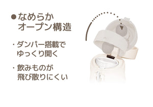 Thermos 500ml Vacuum Insulated White Beige Water Bottle Portable Mug - Joh - 500 Wbe