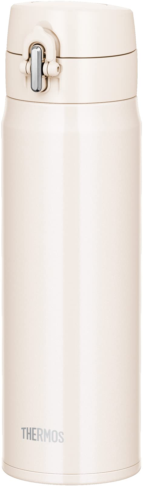 Thermos 500ml Vacuum Insulated White Beige Water Bottle Portable Mug - Joh - 500 Wbe