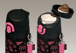 Thermos 550Ml Vacuum Insulated Water Bottle Japan Mobile Mug Black Pink Jnt - 550 Bk - P