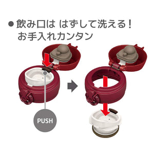 Thermos 600Ml Vacuum Insulated Portable Water Bottle in Metallic Red