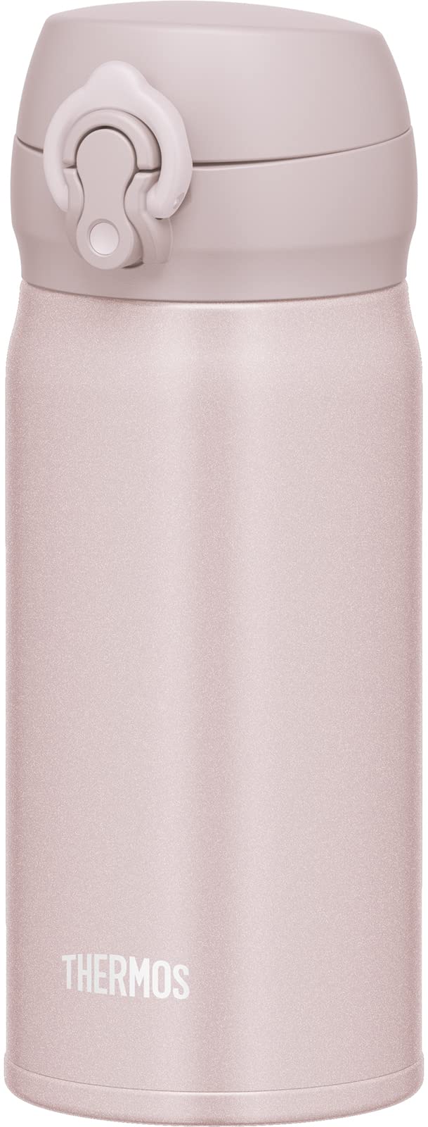 Thermos Beige Pink Stainless Steel Water Bottle Vacuum Insulated 0.35L Mug with Removable Spout Lightweight Keeps Hot/Cold JNL - 355 BEP