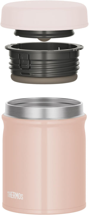Thermos Beige Pink Vacuum Insulated Soup Jar 400ml Dishwasher - Safe Warm/Cold Jeb - 400 Bep