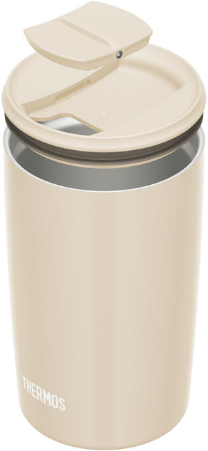 Thermos Beige Vacuum Insulated 400ml Tumbler with Lid Dishwasher Safe - JDP - 401 BE