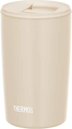 Thermos Beige Vacuum Insulated 400ml Tumbler with Lid Dishwasher Safe - JDP - 401 BE