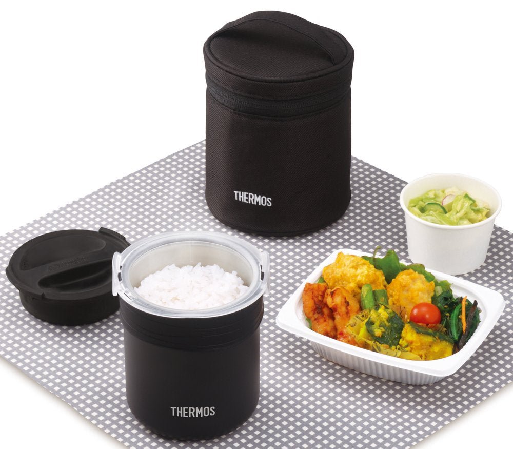 Thermos Bento Box 0.7L Black Jbs - 360 Bk For Cooking Rice From Japan