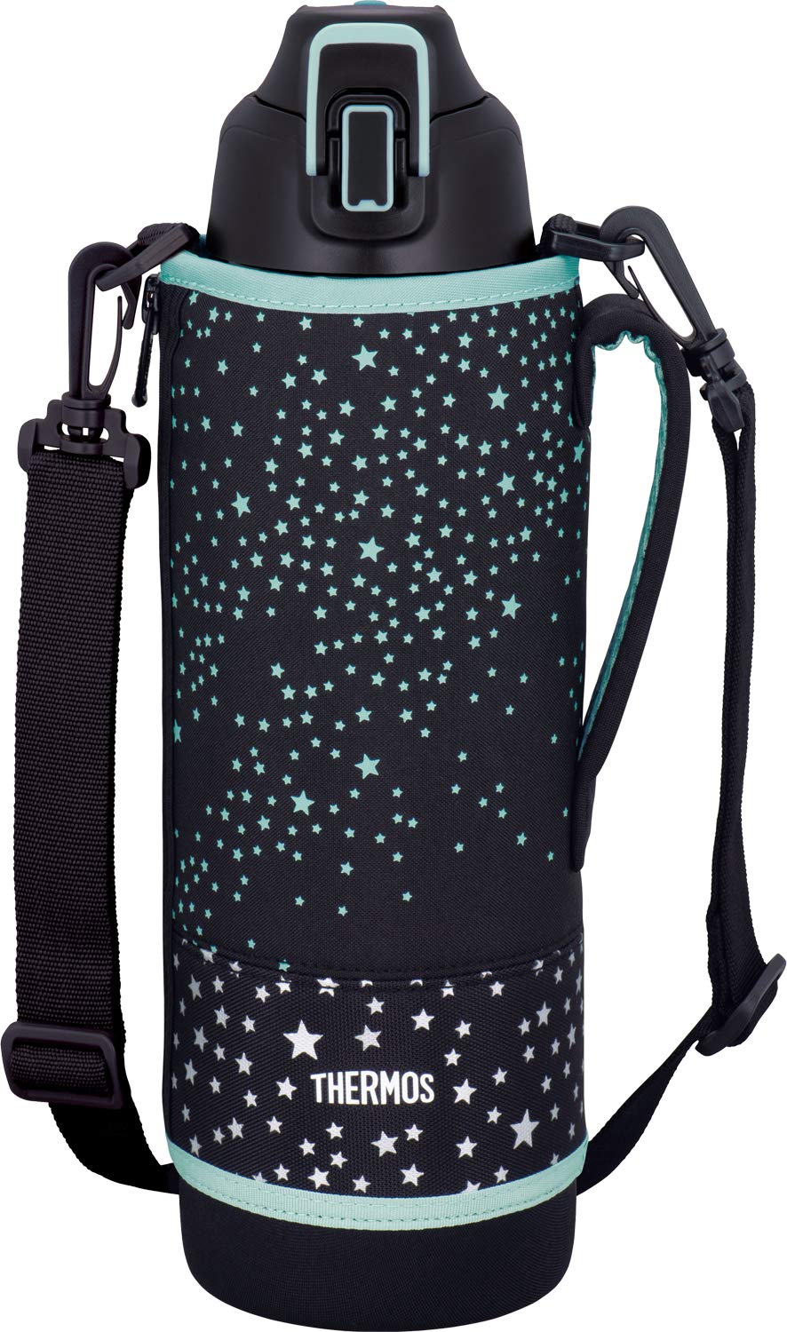 Thermos Black Star 1.5L Vacuum Insulated Sports Bottle for Cold Storage Fht - 1501F Bkst