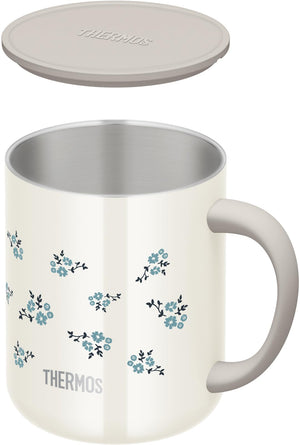 Thermos Blue Flower 450ml Vacuum Insulated Mug Jdg - 452Ltd B - Fl